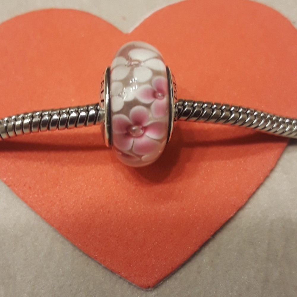 Pink flowered murano